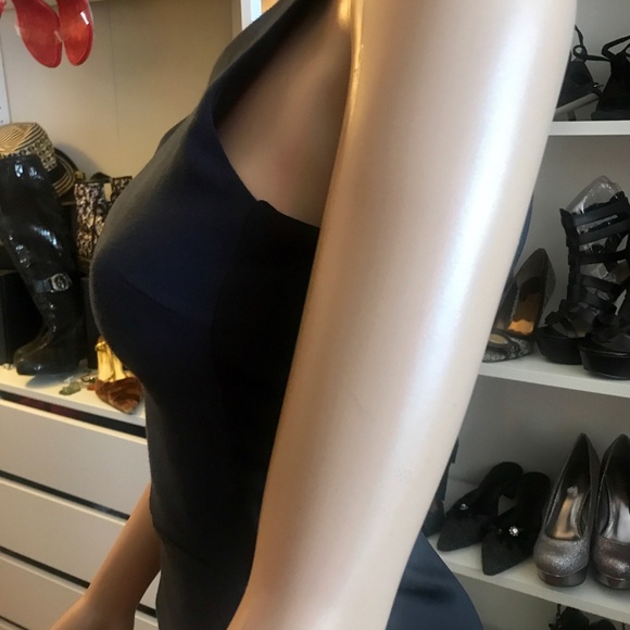 H&M Navy Blue Below Knee Fitting Dress - Picture 8 of 8